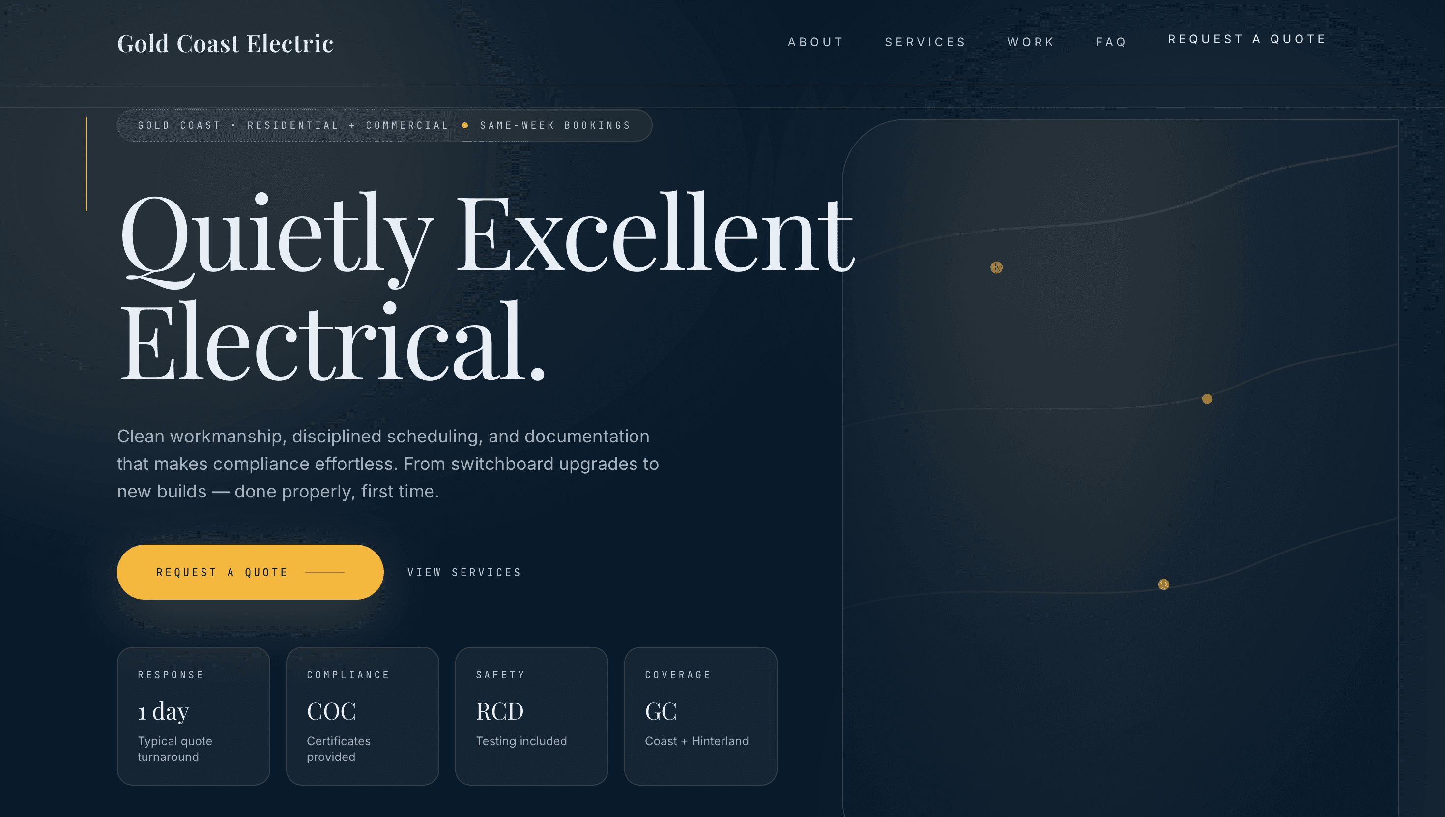 Gold Coast Electrical website