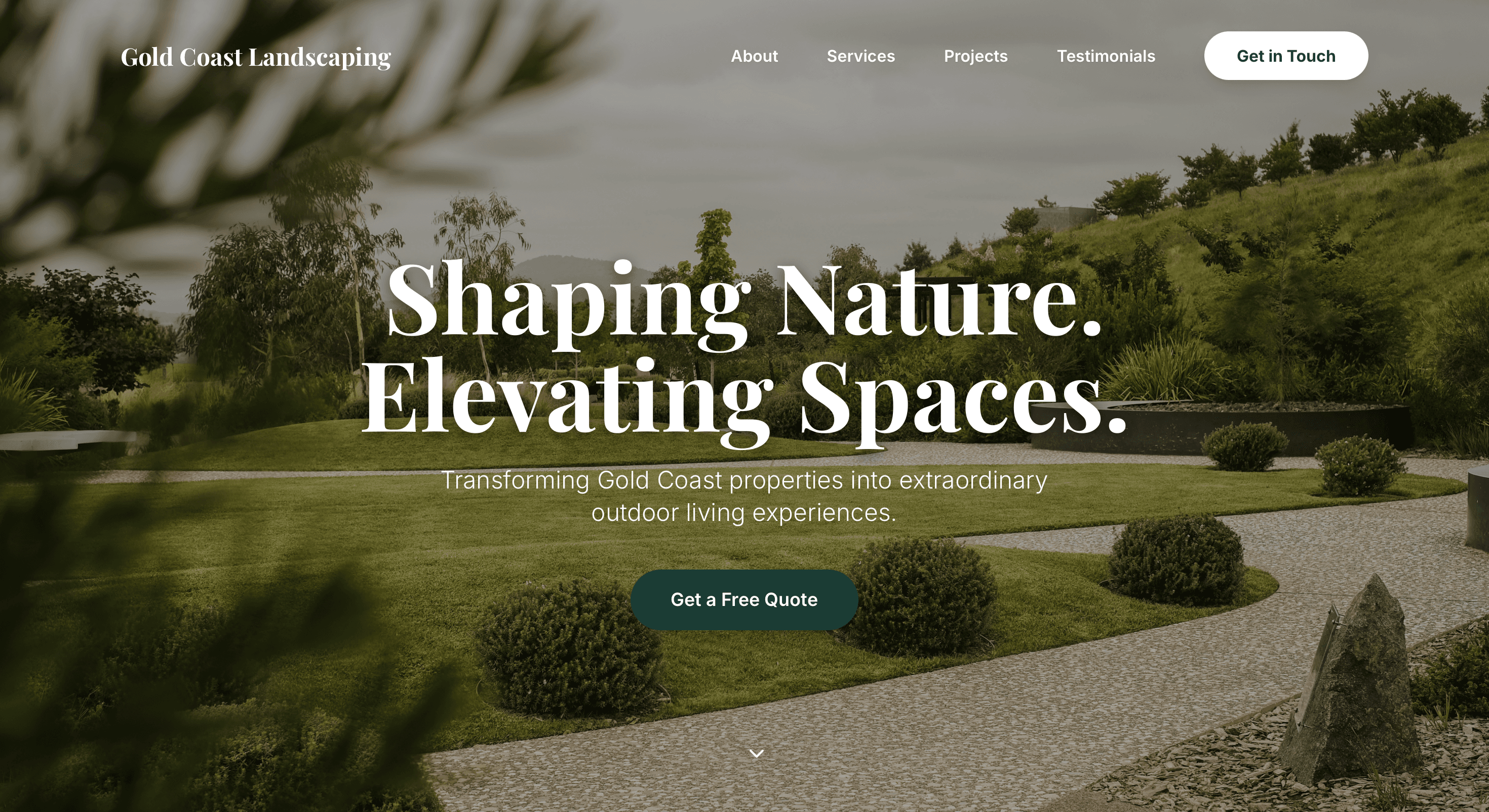 Gold Coast Landscaping website